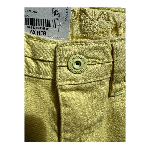 Arizona Bermuda Yellow Denim Shorts Size 6X - Picture 6 of 7